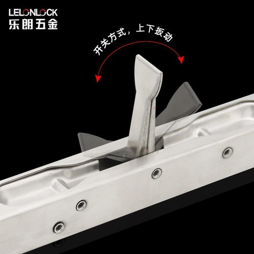 Invisible concealed wooden door top and bottom bolts stainless steel 304 upper and lower door bolts fire door sub-door double door bolts