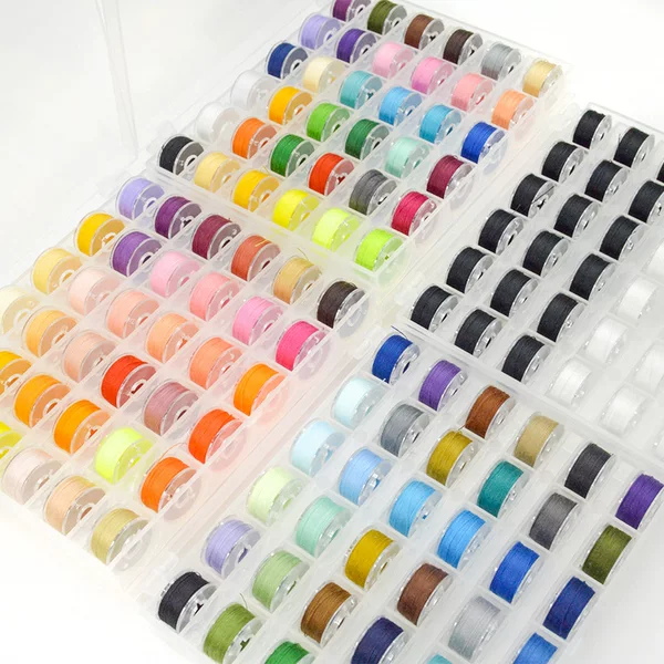 25 Colors 36 Colors 50 Colors Bobbin Box Transparent with Thread 36 Grids 25 Grids Box Household Sewing Machine Bottom Thread Bobbin Set
