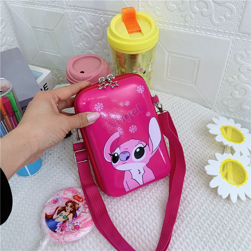 Lindo viaje de los niños de dibujos animados cambio pequeño bolso femenino nuevo teléfono móvil bolso bebé hombro crossbody bolsa de almacenamiento de moda