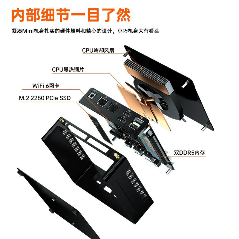 Xin Shengmei мини-консоль AMD Ryron R9-7940HS домашний офис игровой мини ПК маленькая консоль
