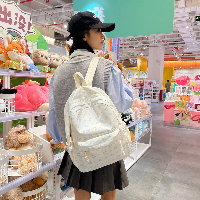 無地カジュアル大容量トレンド新作インスタイルシンプルリュック高価値ニッチ日本韓国リュック|undefined