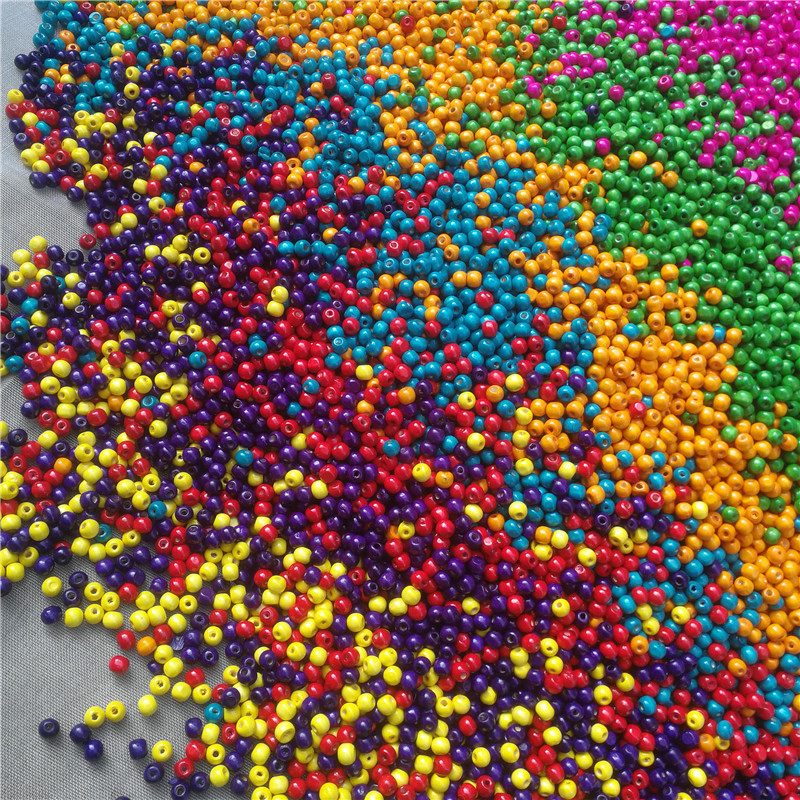 跨境彩色木珠圆珠手工串珠环保水桶珠小背篓DIY饰品配件厂家批发