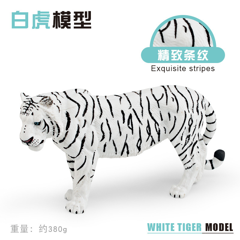 Simulación transfronteriza bosque animal Tigre modelo Cognición de los niños Bangladesh Tigre Blanco tigre blanco escritorio adornos estáticos