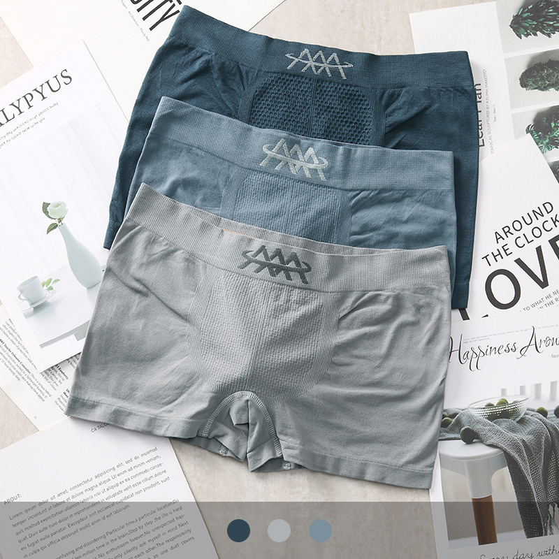 3A Bird's Nest Fashion Magic Underwear Men's Wholesale Underwear Moisture-Absorbent Sports High-Elastic Cotton Seamless Men's Boxer Briefs