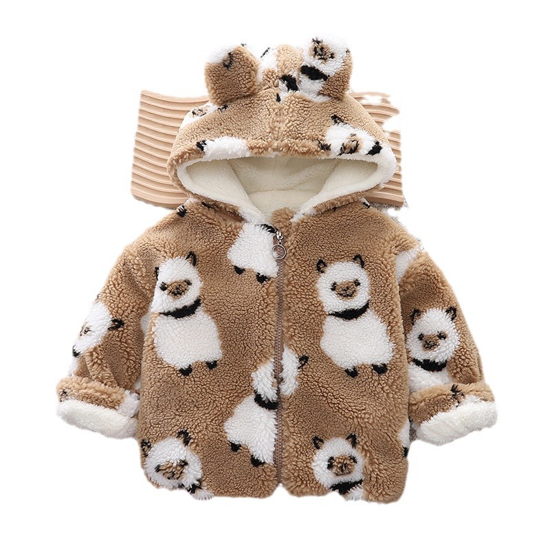 Abrigo acolchado de algodón de invierno para niños 2023 nuevo estilo occidental Abrigo acolchado de algodón forrado de lana para niños de moda bebé Otoño e Invierno chaqueta acolchada de algodón engrosada