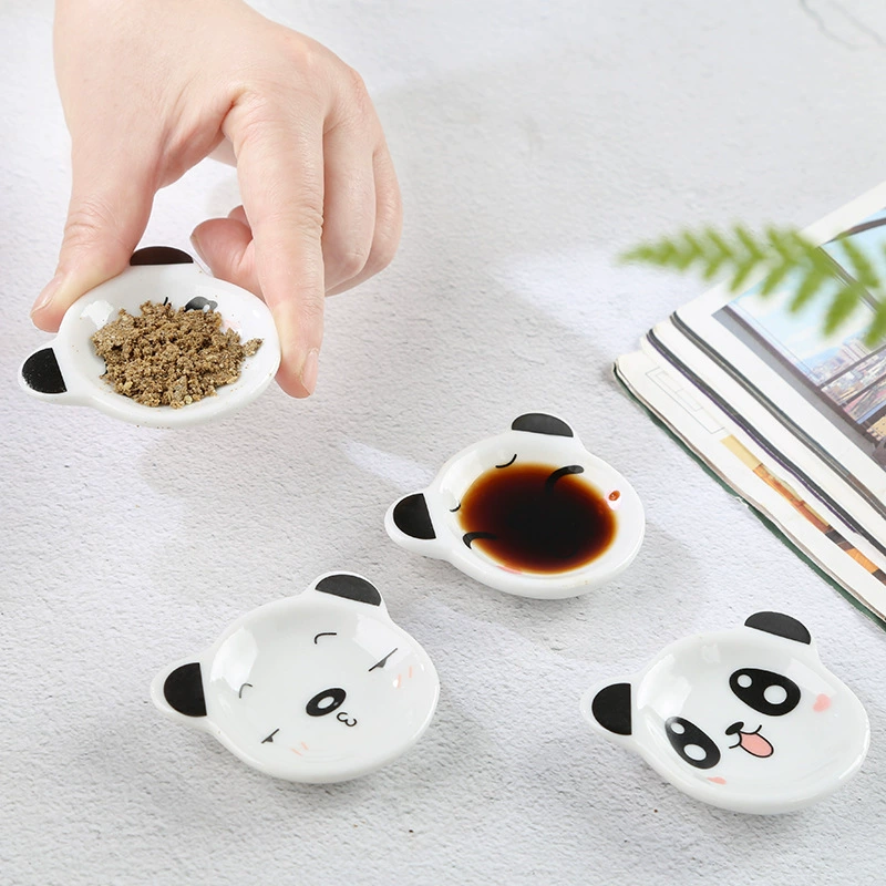 Милый мультфильм Маленькая панда керамическое маленькое блюдо креативное соевое блюдо приправа блюдо личность небольшой отель Ресторан уксус блюдо