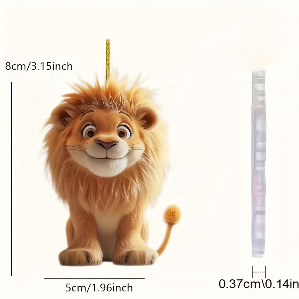 Transfronterizo un adorable león de ojos grandes interiores acrílico colgante de decoración de día de San Valentín bolsos colgante de llaves