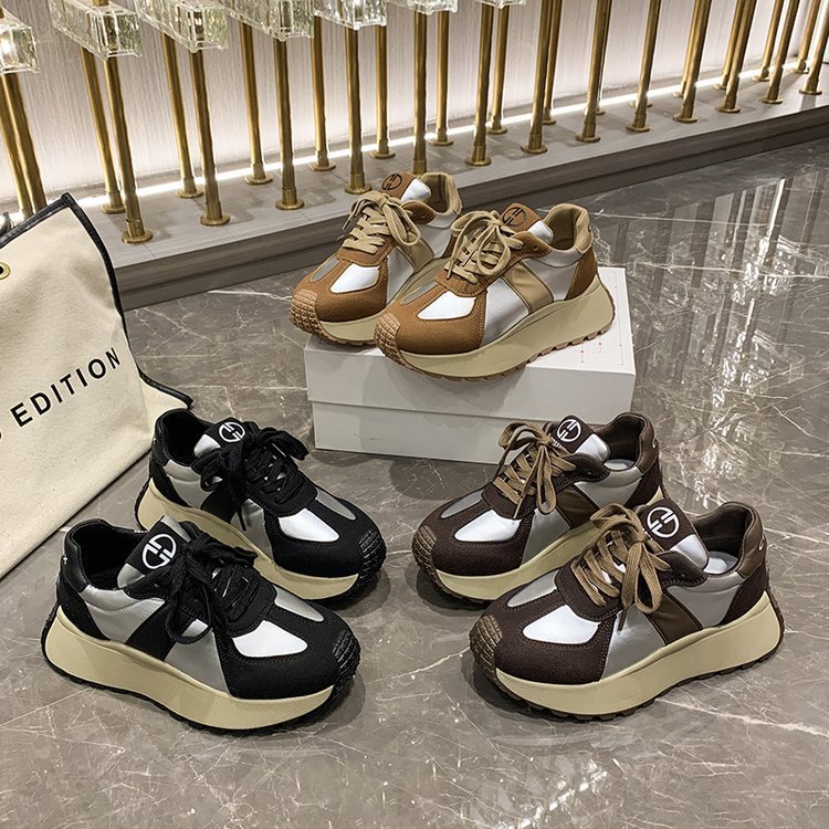 Winter Plus Samt Echtes Leder Waffel Wald Schuhe frauen 2023 Herbst Neue Dicke Sohle Erhöht Freizeit Sport Moral Training_voghion.com