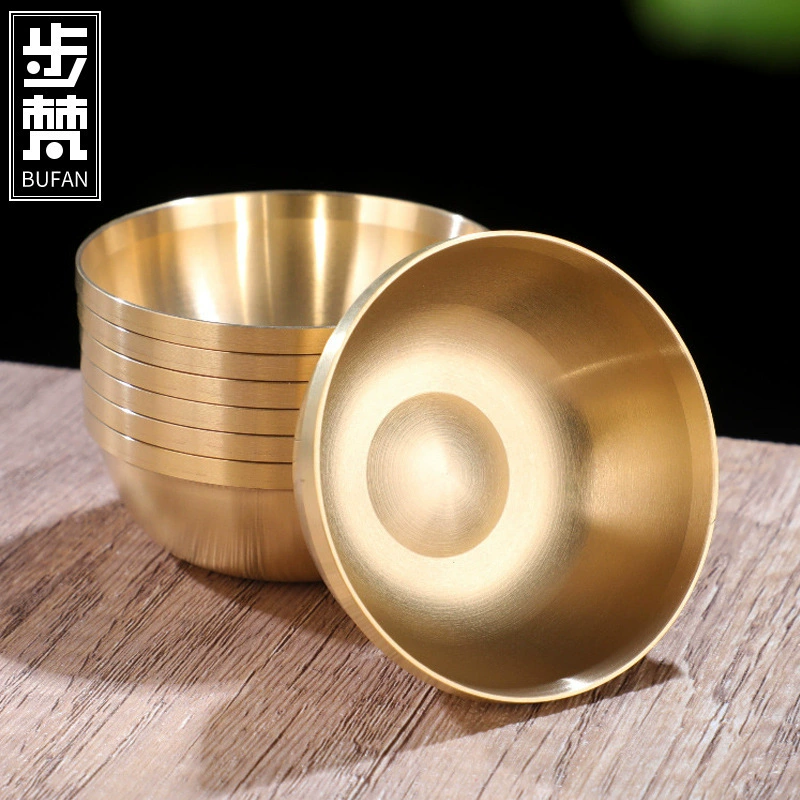 Маленькая медная чаша световая тибетская латунная чаша для водоснабжения тибетские тантрические принадлежности