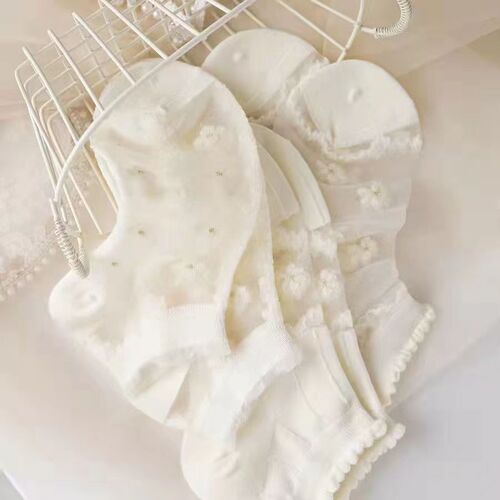 White summer socks for women ins fashion versatile socks summer thin lolita cute Japanese jk boat socks for women