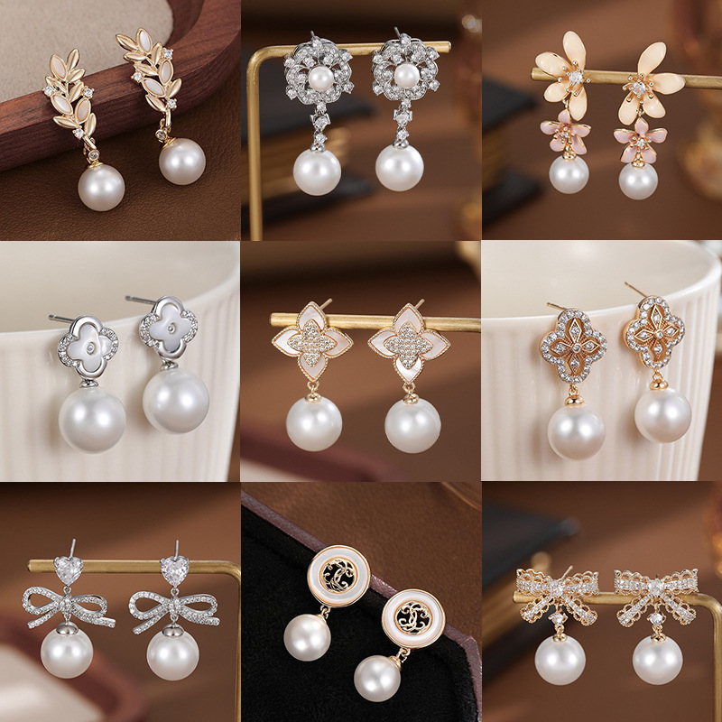 Zirkonia Und Perlen Ohrstecker Für Elegante Alltagslooks_voghion.com