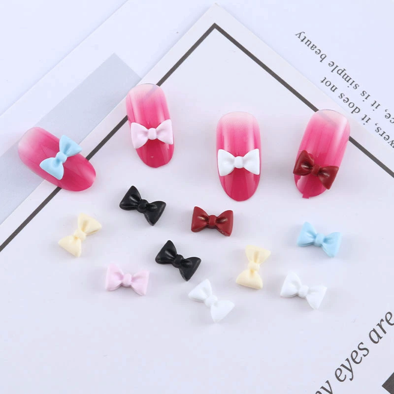 Интернет-знаменитости взрывы черно-белый бант украшения для дизайна ногтей алмаз маленький размер стерео 2021 новые готовые аксессуары для ногтей