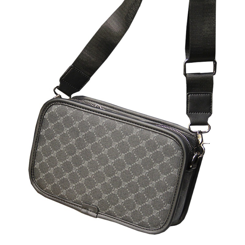 Bolso de hombro de la moda a cuadros moda callejera bolso de hombro pequeño bolso de mensajero de los hombres del estilo coreano bolso cuadrado pequeño del viajero ocasional bolso de los hombres