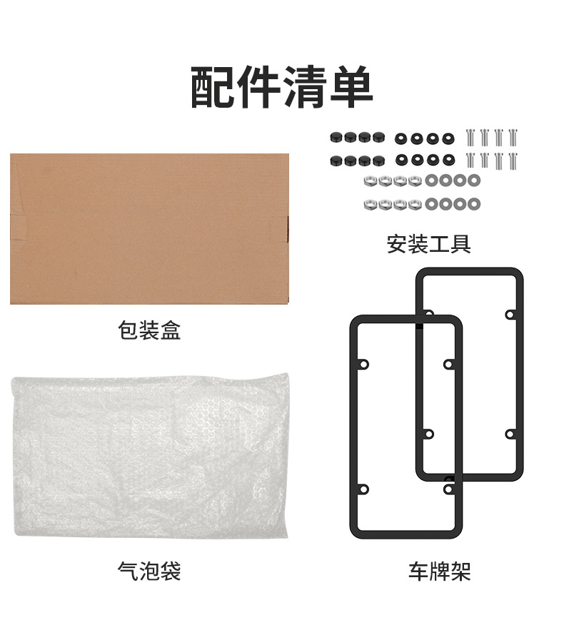 Cross-Border Hot Selling License Plate Frame American Standard License Plate Frame Car License Plate Plastic Base Car Modification Supplies American Standard License Plate Frame