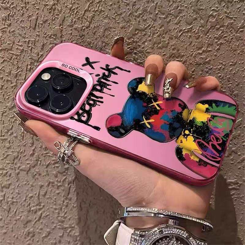Nuevo estilo de alto valor aplicable iPhone 16 funda para teléfono móvil Apple 15promax/14 anti-caída 13pro12 graffiti 11