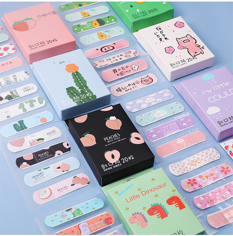 Cartoon Boxed Waterproof Adhesive Bandage 20 Pieces Cute Heel Sticker display picture 2