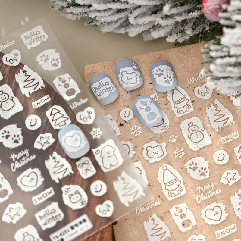 Ironex Cross-Border Trade Christmas Season Snowman Nail Art Stickers Ts4251 Simple Cute Cat Christmas Tree Nail Stickers Ironex Cross-Border Trade Christmas Season Snowman Nail Art Stickers Ts4251 Simple Cute Cat Christmas Tree Nail Stickers