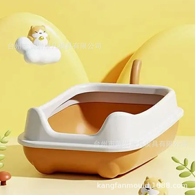 半封闭大号猫砂盆加厚防外溅猫厕所猫砂宠物用品批发猫沙盆送铲