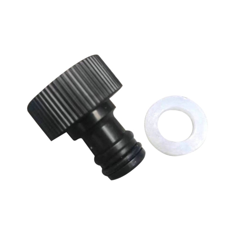 Boquilla de plástico de jardín, junta de tubería de agua, pared de tubería gruesa amarilla negra, junta de chupete de diseño de conexión rápida al por mayor