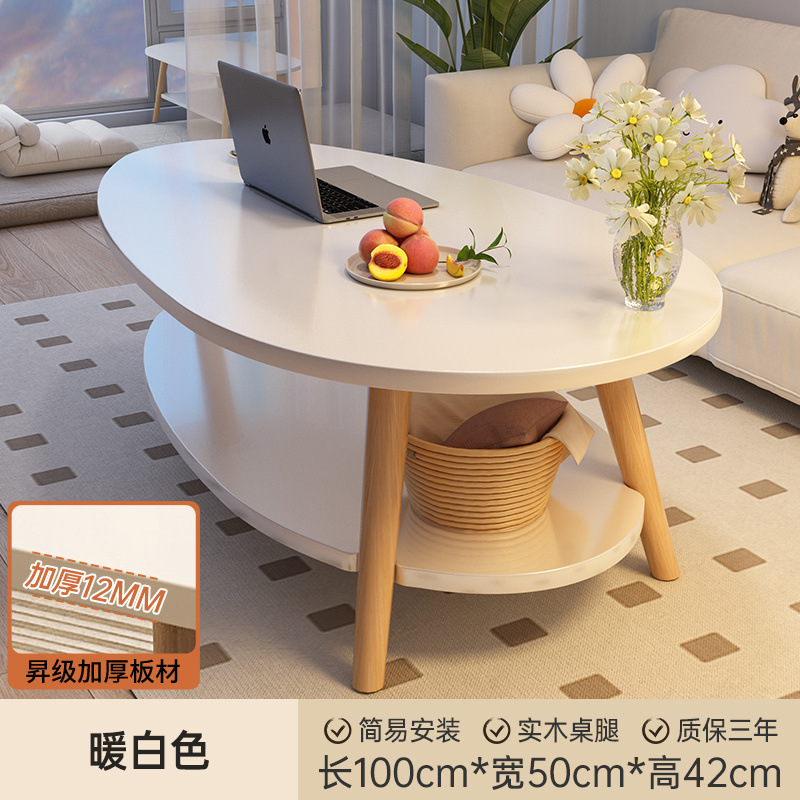 Mesa de centro, sala de estar, hogar, mesa de apartamento pequeño, habitación de alquiler simple, 2025, nueva mesa de té redonda simple