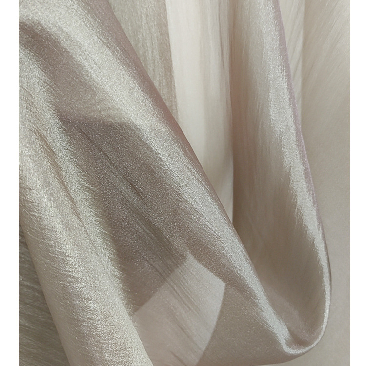 欧根纱面料 香芸皱汉服 轻透薄纱法式女装连衣裙雪纺衬衫面料