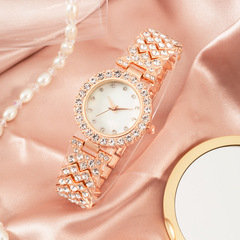 New Korean style ladies' Gypsophila full diamond watch Live broadcast diamond bracelet simple casual watch