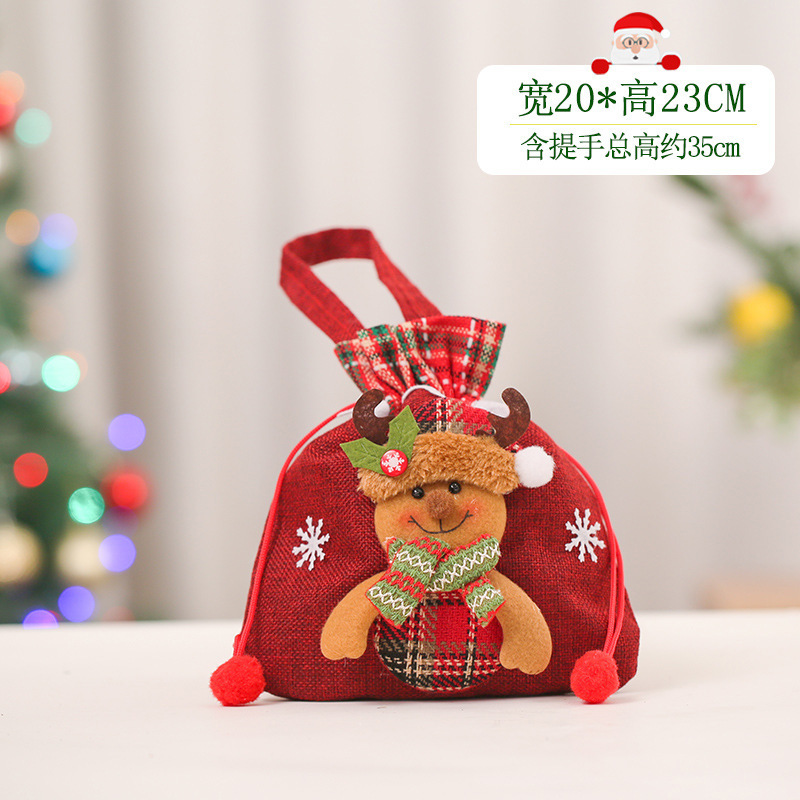 クリスマス装飾リンゴ袋子供プレゼント袋キャンディー袋平安夜束ポケット手提げ袋プレゼント袋卸売り|undefined
