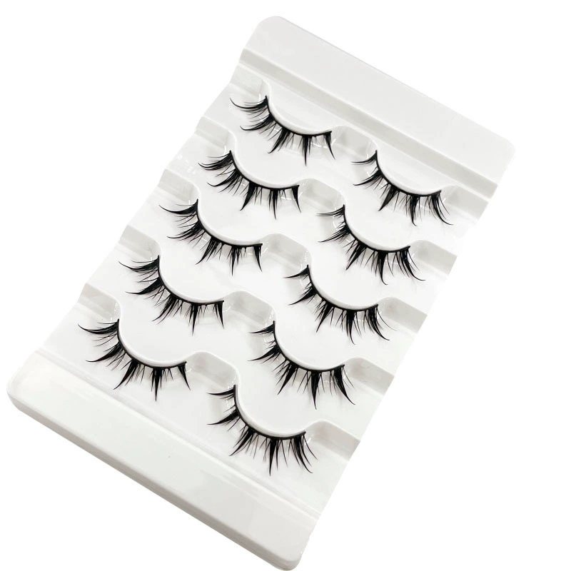 Dense Long Lengthening False Eyelashes, Dramatic Curl, 5-Pair Trays (Multiple Styles)