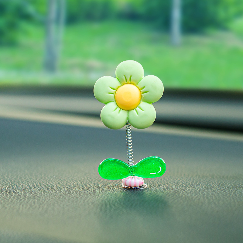 2023 nuevos accesorios de automóviles de consola central de automóviles adornos de decoración adorables frescos adornos de flores de cabeza