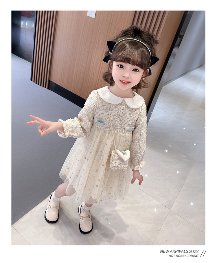 Collare per bambola da ragazza Piccolo filato profumato al vento Primavera e autunno 2023 Gonna da principessa per abbigliamento per bambini alla moda_voghion.com