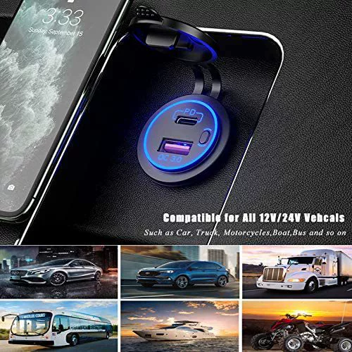 Mobile phone, charger, RV, modified yacht