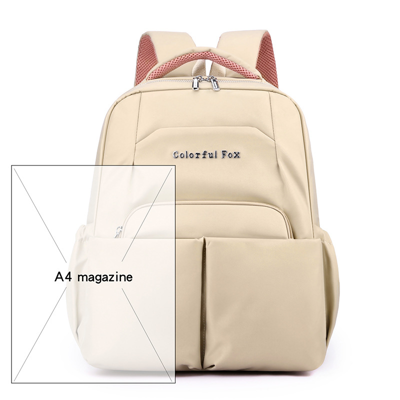 Colorful Fox New Women's Business Travel Multi layer Large Capacity Anti splash Backpack Lightweight_voghion.com
