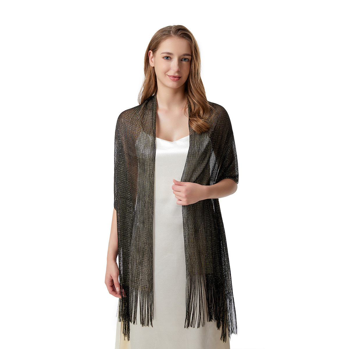 Women's Fashion Solid Color Polyester Tassel Shawls display picture 13