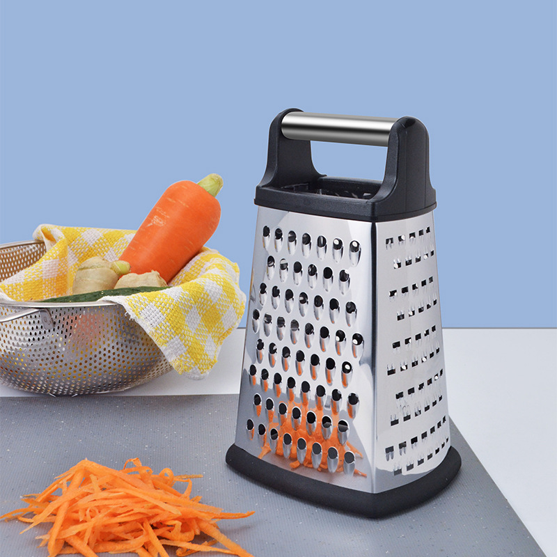 Rallador de cuatro lados de acero inoxidable, triturador de papa y rábano, cortador de verduras y frutas multifuncional para el hogar