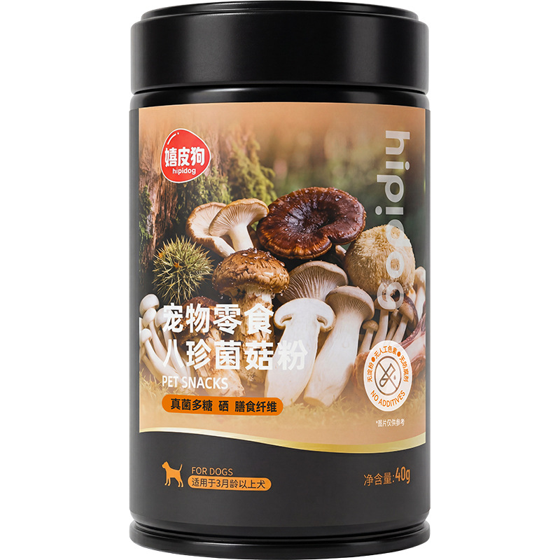 Nuevo snack para perros Nutrición diaria con alimentos combinados con hongos naturales huesos de vaca alimento para mascotas para aliviar hambre