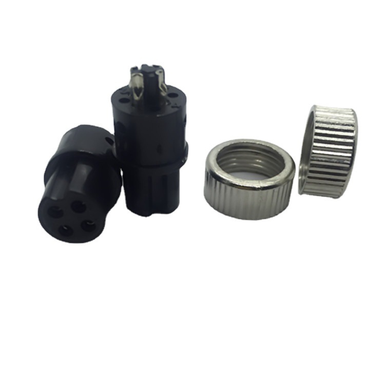 厂销电动滑板车插头电源M124P航空4P独轮车充电充电插头