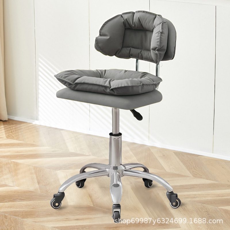 Silla de belleza, taburete especial para uñas y pestañas, respaldo de peluquería, silla elevable, taburete de tocador de dormitorio para niñas en casa