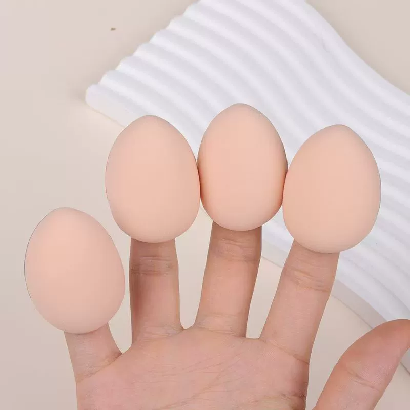 Makeup Sponge Puff, Cotton‑Polyurethane Foundation Applicator with Soft Heel Finger Cushion