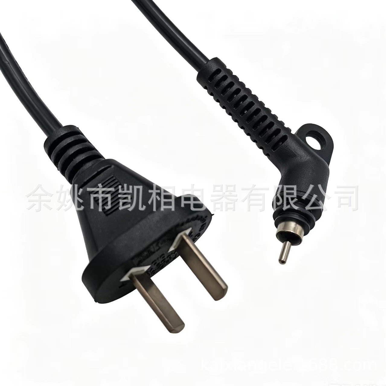 阿根廷两扁插带挂耳针式尾10A电源线两芯纯铜适用于理发器/电推剪