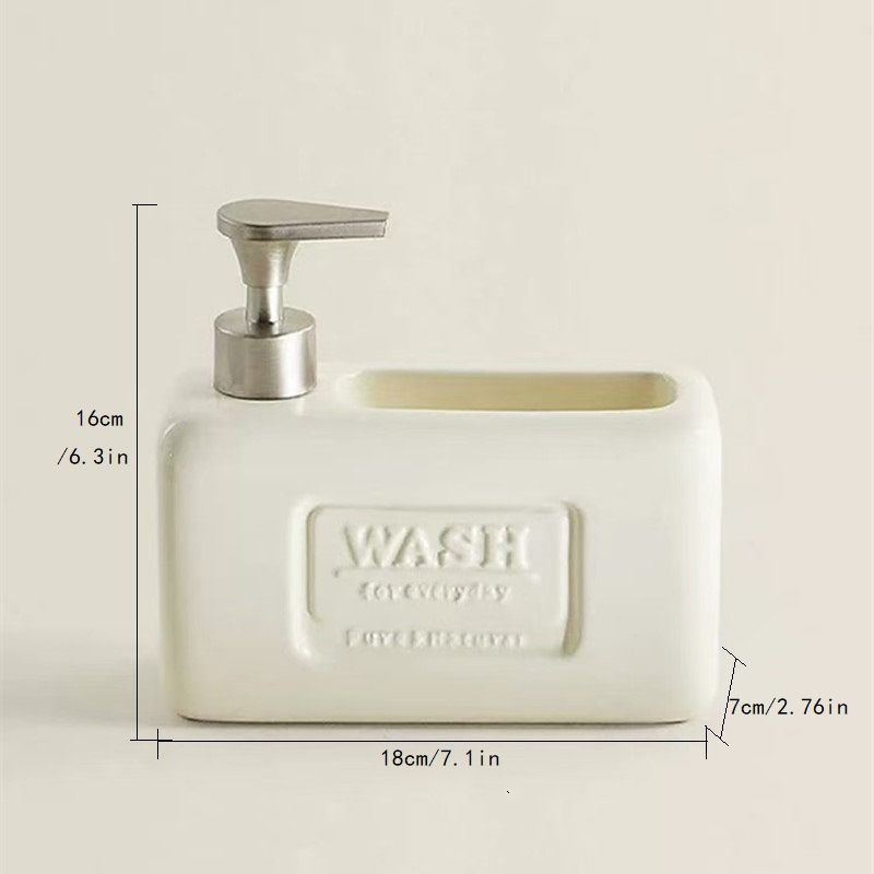 Dispensador de jabón de manos para lavabo de cerámica, dispensador de champú, dispensador de gel de ducha, dispensador de jabón para platos, dispensador de desinfectante de manos