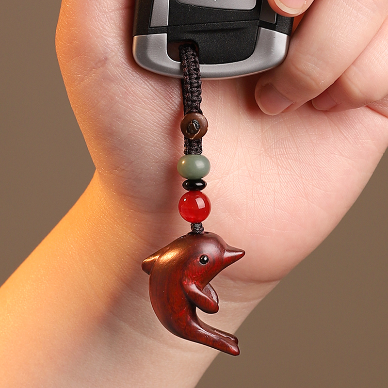 Distinctive Creative Sandalwood Dolphin Car Keychain Men's Pendant Buckle Lanyard Pendant Women's Mobile Phone Pendant Distinctive Creative Sandalwood Dolphin Car Keychain Men's Pendant Buckle Lanyard Pendant Women's Mobile Phone Pendant