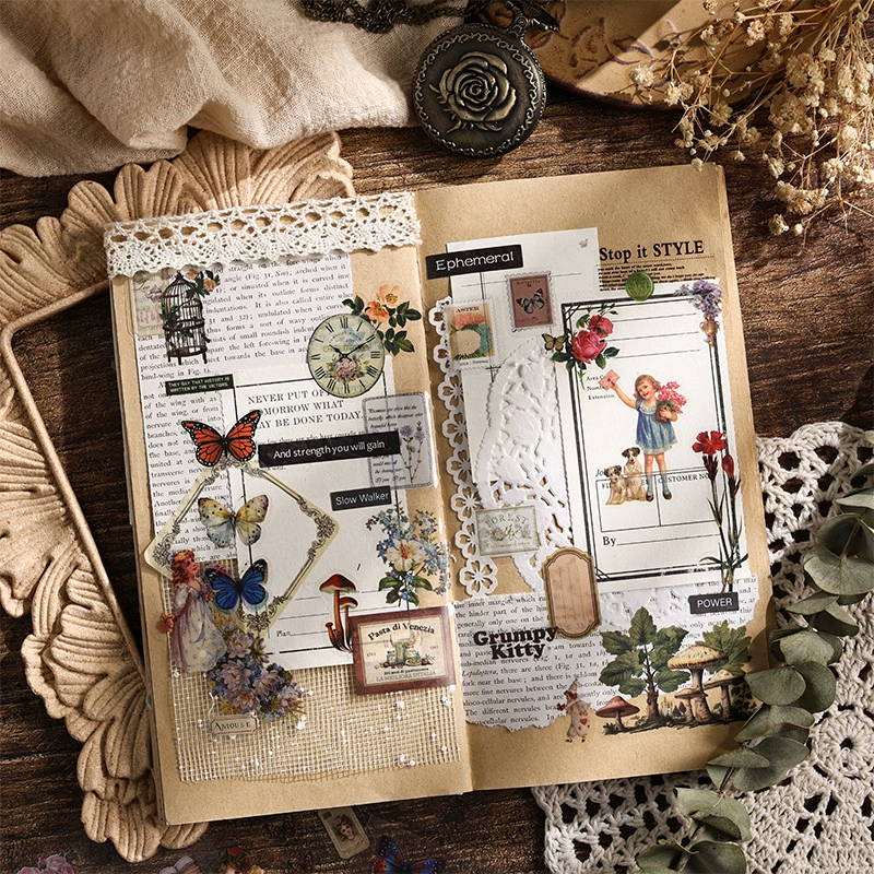 Клейкие наклейки ZABC Cross-border Eryu Years Series Hundreds of Books of Preparation Materials Decorative Collage Base Stickers