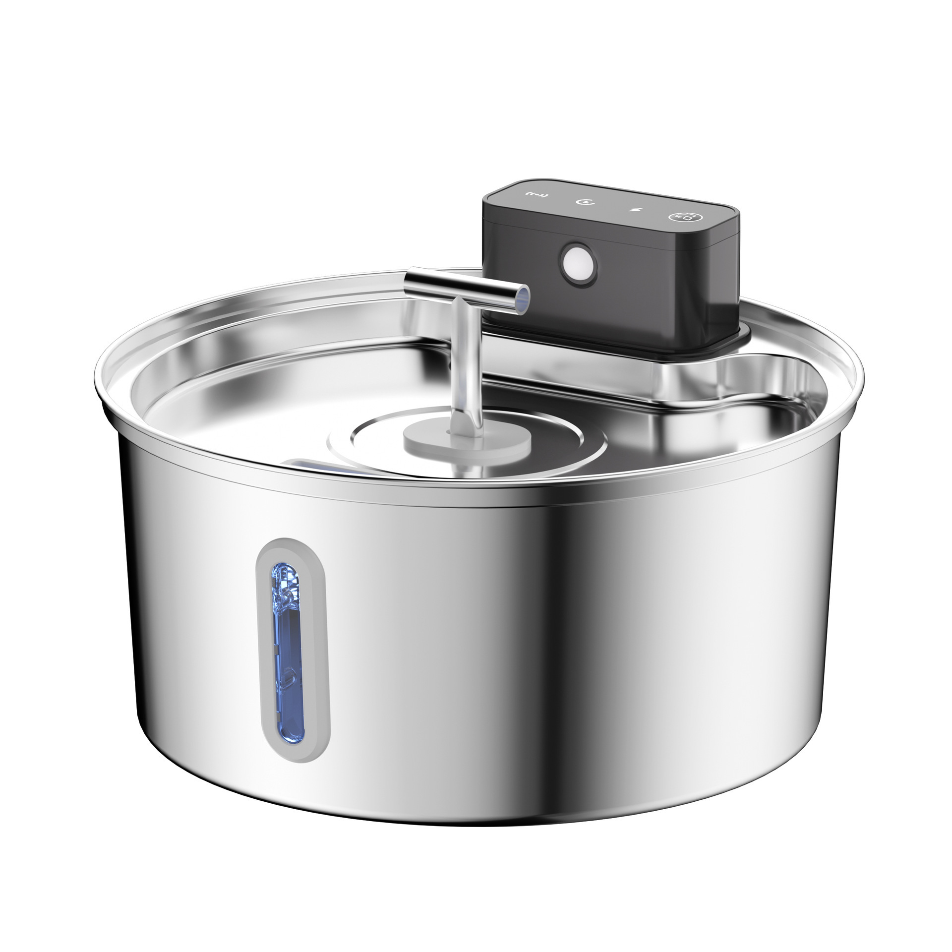 Acero inoxidable 3.2L de gran capacidad para gatos y perros beber agua silenciosa inducción infrarroja gatos totalmente automáticos
