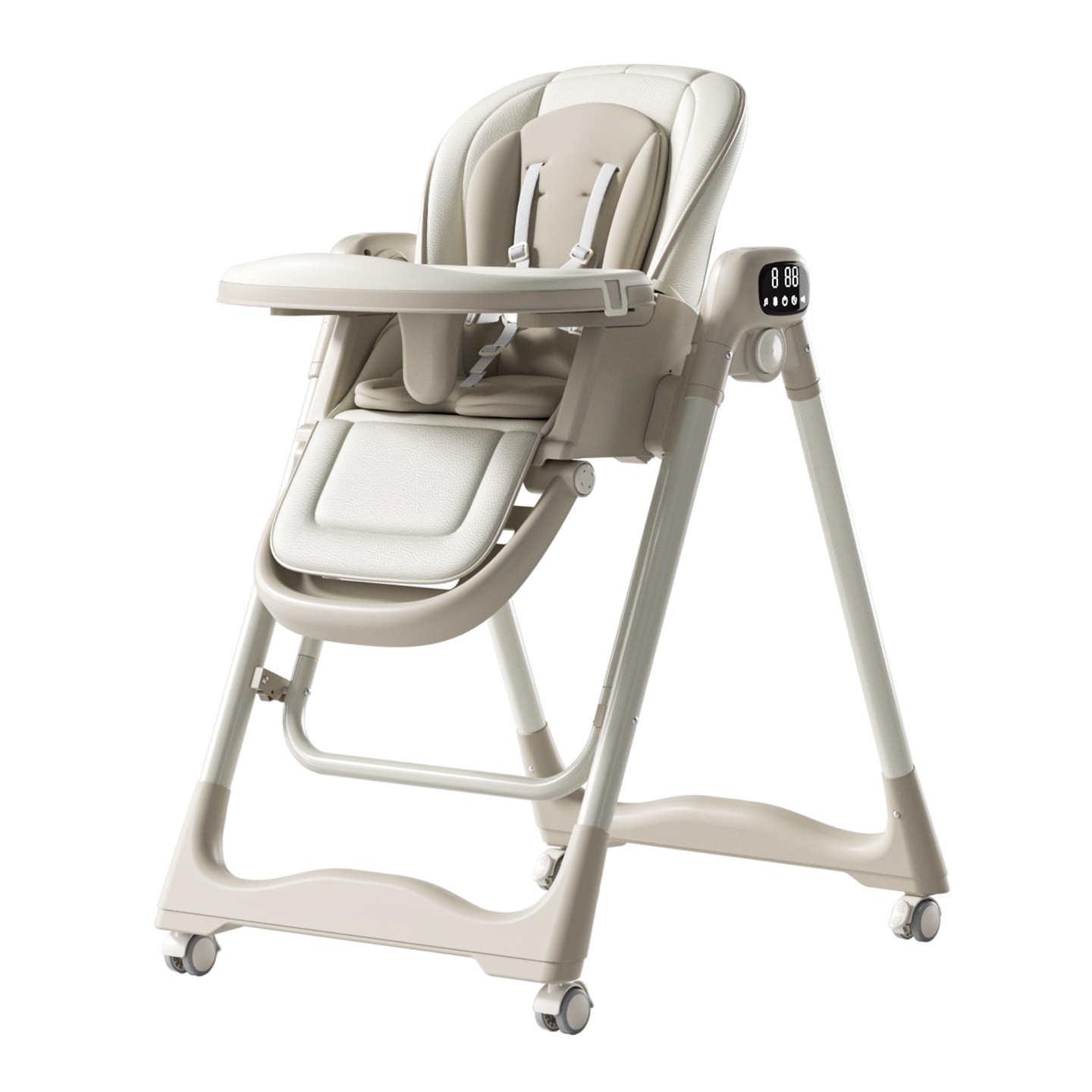 Silla de comedor para bebés eléctrica inteligente plegable multifuncional asiento para dormir reclinable cuna para bebés silla de comedor para niños