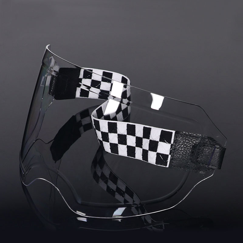 Orz-729 Correa gafas motocicleta casco burbuja espejo 3/4 retro medio casco verano casco cuatro estaciones estilo transparente