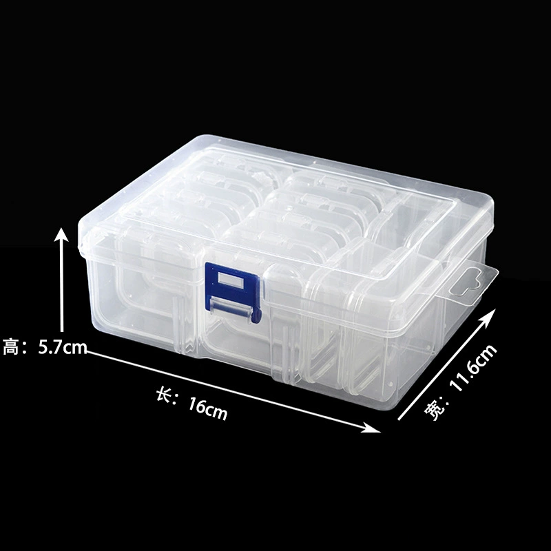 15 сетчатых прозрачных пластиковых коробок рассыпчатые бусы маникюрные бриллианты DIY ювелирные изделия упаковочная коробка портативная многофункциональная коробка для хранения