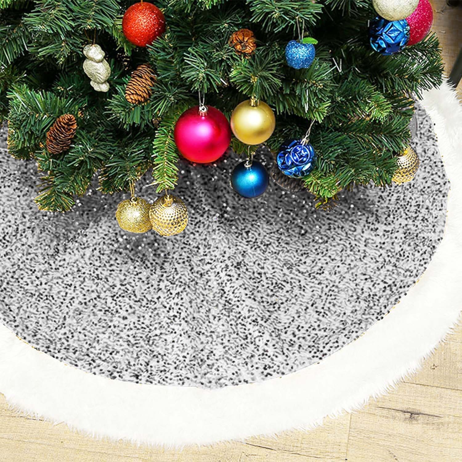 봉제 조각 나무 그룹 실버