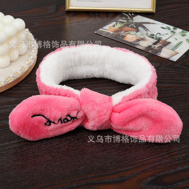 Corea del Sur Internet celebridad cara lavado pelo banda felpa arco diadema accesorios para el cabello máscara maquillaje diadema al por mayor