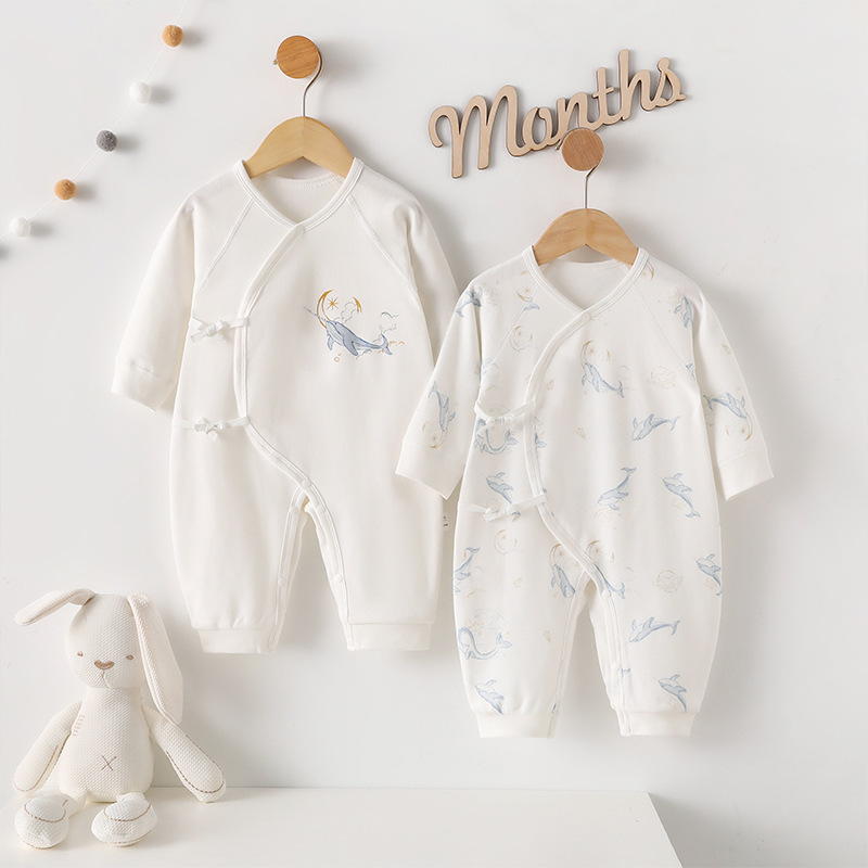 106059819@qq.com Pijamas de algodón puro para bebé, ropa infantil, mono sin costuras, mono para recién nacido, primavera y otoño._voghion.com