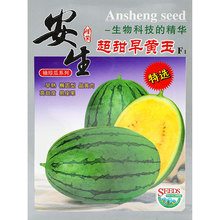 安生黄心西瓜种子南方超甜皮薄高甜度袖珍瓜早黄玉西瓜种子